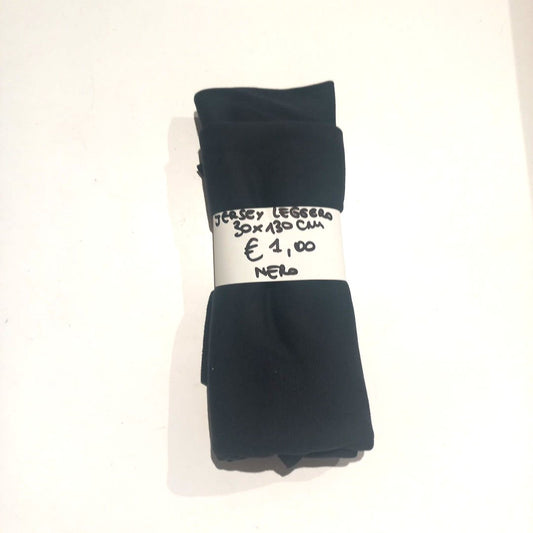 Jersey Leggero Nero 30x130 cm