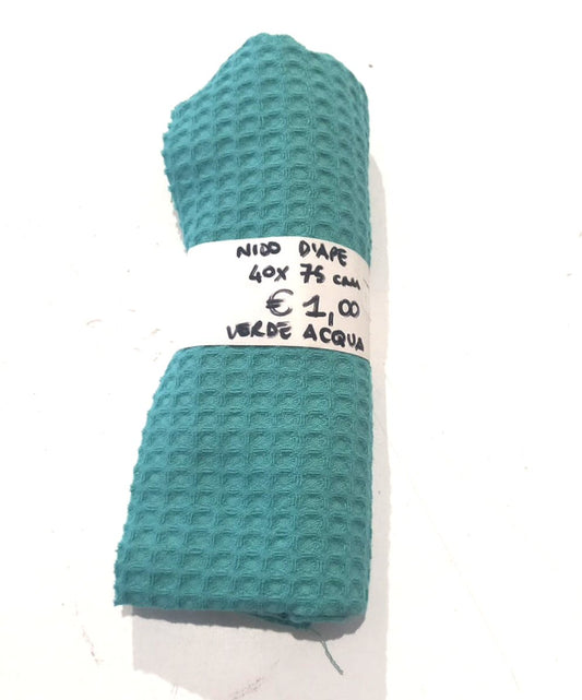 Nido D'Ape Verde Acqua 40x75 cm