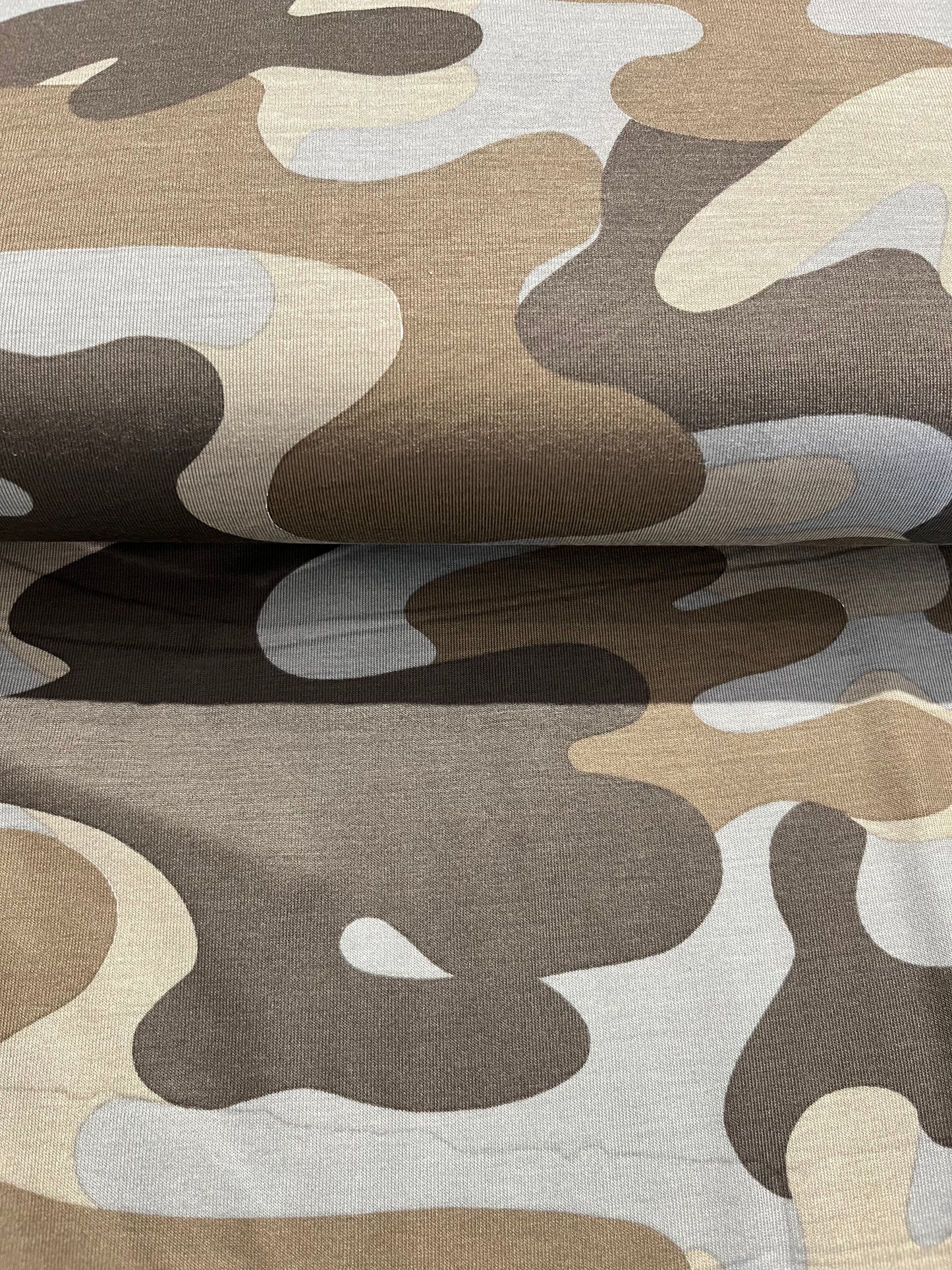 Jersey di cotone fantasia camouflage