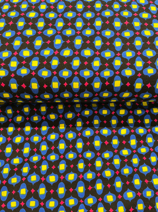 Jersey di cotone fantasia geometrica