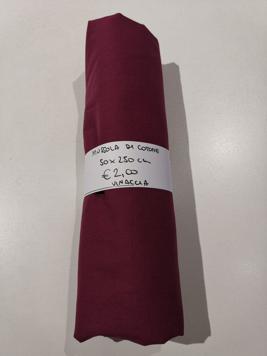 Mussola di Cotone 50x250 cm Vinaccia