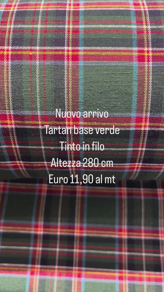 Tartan scozzese base Verde