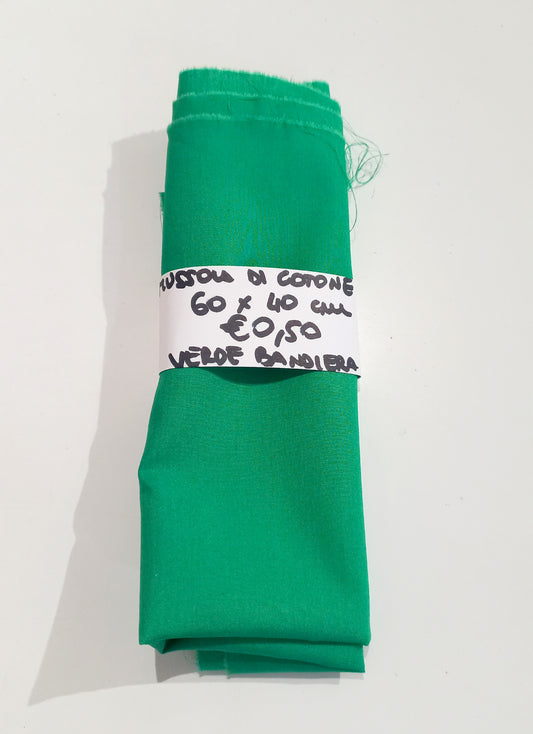 Mussola di Cotone Verde Bandiera 40x60 cm