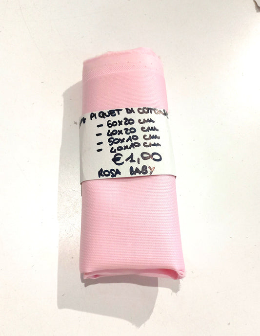 4 tagli Piquet di Cotone Rosa Baby misure varie