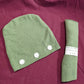 Cappellini Scampolini - 2 tagli Maglina Misto Lana Verde Salvia 25x25 cm