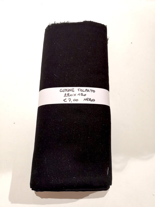 Cotone Felpato Nero 150x220 cm