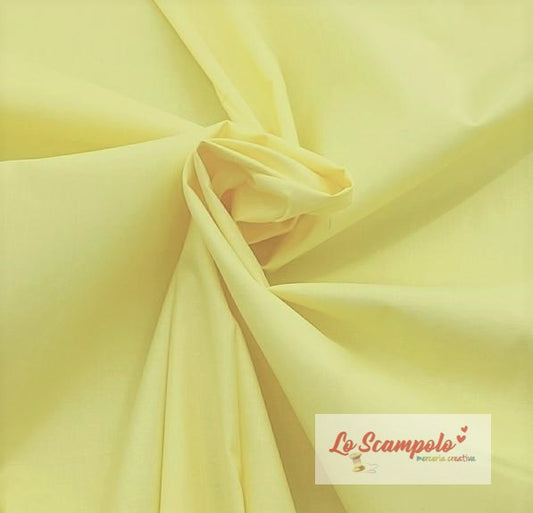 Giallo Limone 100% Cotone Tinta Unita