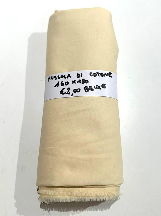Mussola di Cotone Beige 160x130 cm