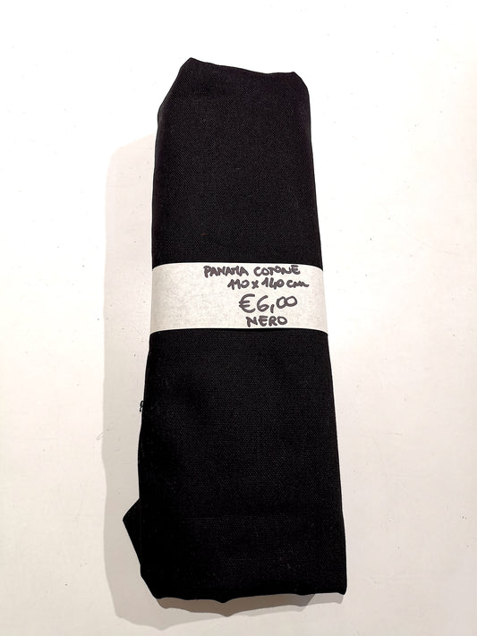 Panama Cotone Nero 110x140 cm