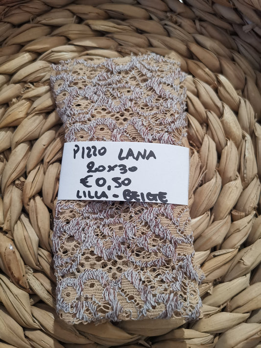 Pizzo Lana Lilla Beige 20x30 cm