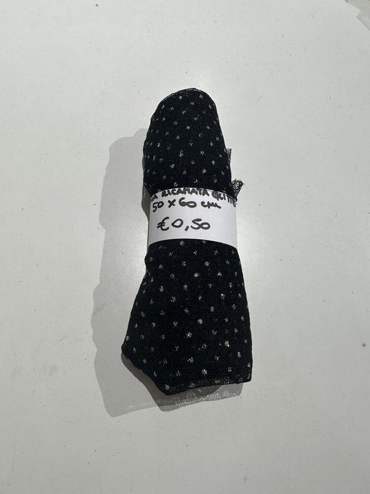 Retina Ricamata Glitter Nero 50x60 cm