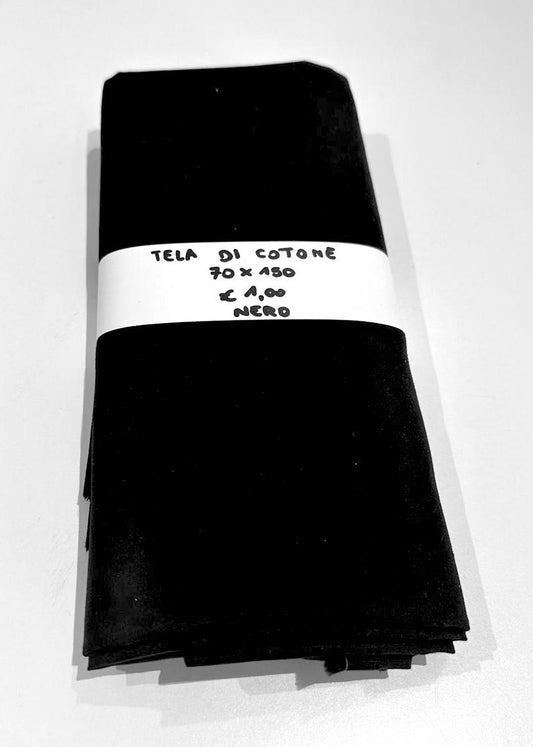 Tela di Cotone Nero 70x150 cm