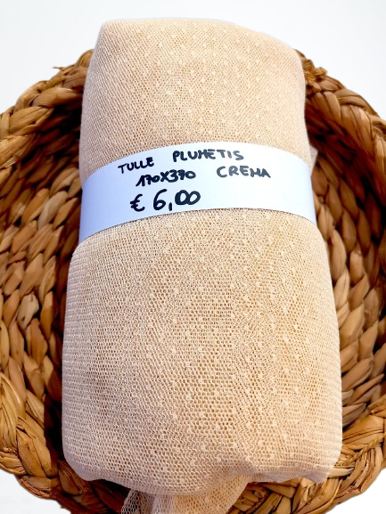 Tulle Plumetis Crema 170x370 cm